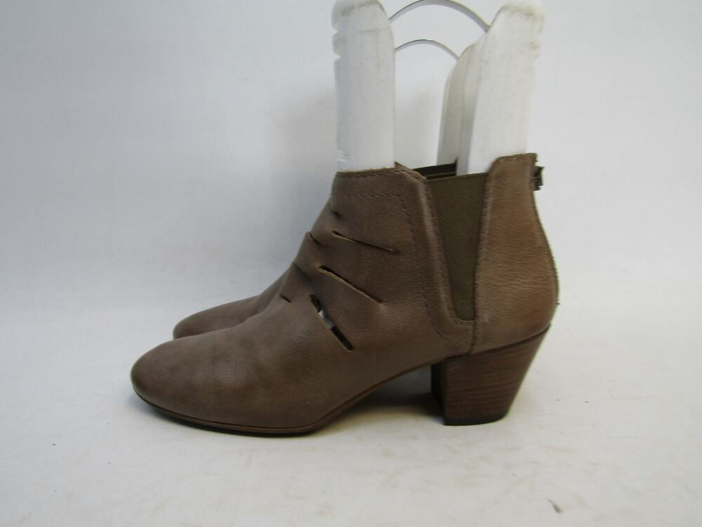 Aquatalia Womens Size 7 M Brown Leather Zip Ankle Fashion Boots Booties